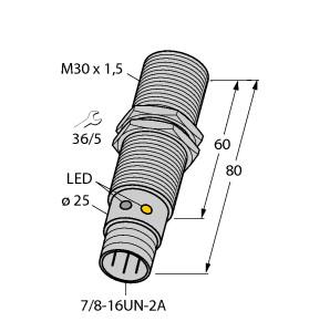 [4207202] Turck Inductive Sensor, With Increased Switching Distance (BI15-G30-ADZ30X2-B1131)