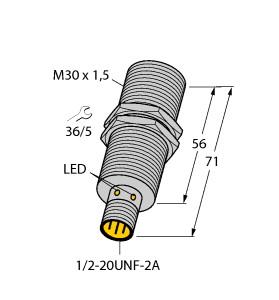 [4207201] Turck Inductive Sensor, With Increased Switching Distance (BI15-G30-ADZ30X2-B3131)