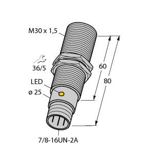[4207286] Turck Inductive Sensor, With Increased Switching Distance (BI15-GT30-ADZ30X2-B1131)