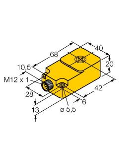 [1534611] Turck Inductive Sensor, For Material Recognition (BI15-Q20-2LU-H1141/S950)