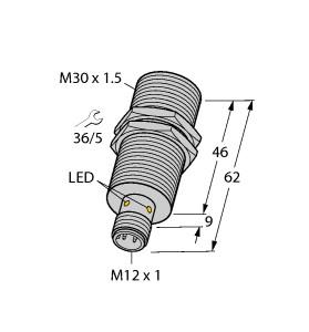 [1636732] Turck Inductive Sensor, With Extended Switching Distance (BI15U-M30-AP6X-H1141)