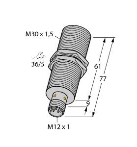 [1636742] Turck Inductive Sensor, With Extended Switching Distance (BI15U-M30E-AP6X-H1141)