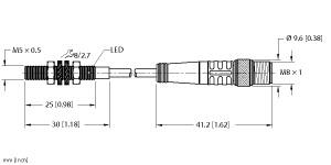[46097870] Turck Inductive Sensor (BI1-EG05-AP6X-0.3-PSG3M)