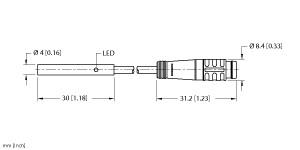[4609595] Turck Inductive Sensor (BI1-EH04-AP6X-0.2-PSG3)