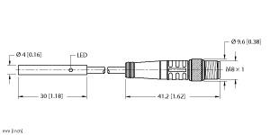 [4608491] Turck Inductive Sensor (BI1-EH04-RP6X-0.2-PSG3M)