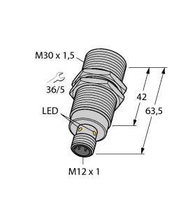 [4614710] Turck Inductive Sensor, Stainless Steel Front (BI20-EG30F-AP6X-H1141)