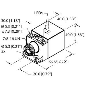 [1627292] Turck Inductive Sensor (BI20U-CA40-AP6X2-B1141 W/BS2.1)