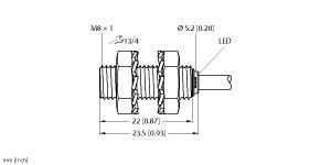 [4669402] Turck Inductive Sensor, With Increased Switching Distance (BI2-EG08K-AP6X 7M)