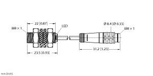 [4669496] Turck Inductive Sensor, With Increased Switching Distance (BI2-EG08K-AP6X-0.2-PSG3)