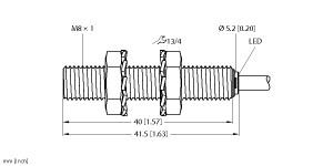 [4602510] Turck Inductive Sensor, With Increased Switching Distance (BI2-EG08-RP6X)