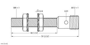 [4602521] Turck Inductive Sensor, With Increased Switching Distance (BI2-EG08-VN6X-H1341)