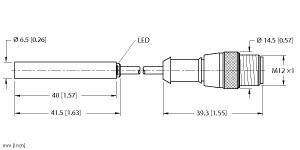 [4612292] Turck Inductive Sensor, With Increased Switching Distance (BI2-EH6.5-AP6X-0.2-RS4T)