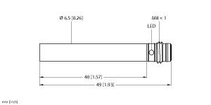 [4612220] Turck Inductive Sensor, With Increased Switching Distance (BI2-EH6.5-AP6X-V1131)