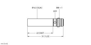 [4610020] Turck Inductive Sensor, With Increased Switching Distance (BI2-EH6.5K-AP6X-V1131)