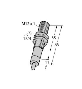 [4614512] Turck Inductive Sensor, For Harsh Environments and Temperatures up to 120°C (BI2-EM12D-AP6/S120)