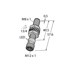 [4602955] Turck Inductive Sensor, With Increased Switching Distance (BI2-M08E-AP6X-H1341)