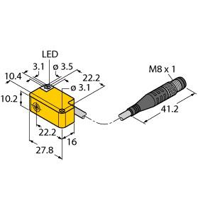 [1609383] Turck Inductive Sensor (BI2-Q10S-AP6X-0.2-PSG3M)