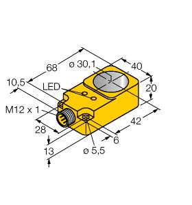 [1407500] Turck Inductive Sensor, Ring Sensor (BI30R-Q20-AP6X2-H1141)