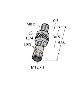 [4602912] Turck Inductive Sensor, With Increased Switching Distance (BI3-M08-AP6X-H1341)