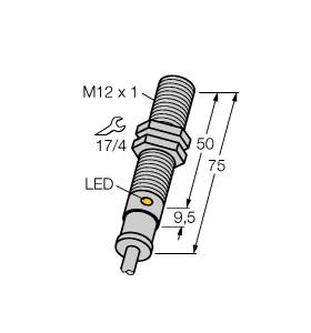 [4608190] Turck Inductive Sensor, With Increased Switching Distance (BI4-M12T-AN6X 7M)