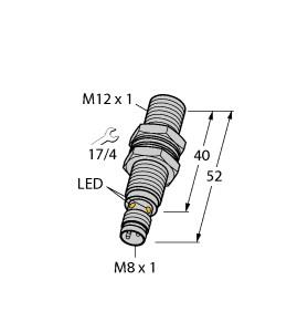 [1634780] Turck Inductive Sensor, With Extended Switching Distance (BI4U-M12-AP6X-V1131)