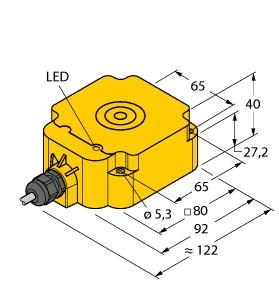 [1008701] Turck Inductive Sensor, With Switching Distance (BI50-Q80-Y1X)