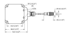 [1008792] Turck Inductive Sensor, With Switching Distance (BI50-Q80-Y1X-0.2-RS4.21T)