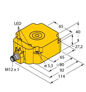[1608940] Turck Inductive Sensor, With Extended Switching Distance (BI50U-Q80-AP6X2-H1141)