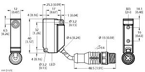 [1635593] Turck Inductive Sensor, With Extended Switching Distance (BI5U-Q12-AP6X2-0.2-RS4T)