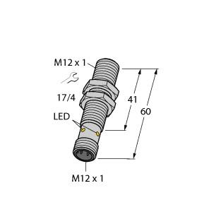 [4614706] Turck Inductive Sensor, Stainless Steel Front (BI6-EG12FE-AP6X-H1141)
