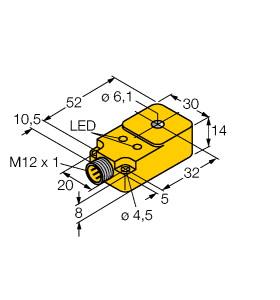 [1407000] Turck Inductive Sensor, Ring Sensor (BI6R-Q14-AP6X2-H1141)