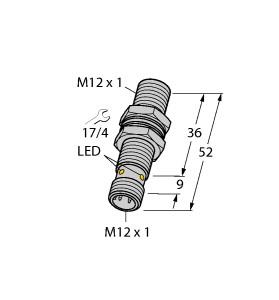 [1644874] Turck Inductive Sensor, IO-Link Communication and Configuration (BI6U-MT12-IOL6X2-H1141)