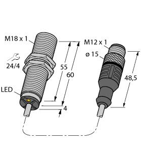 [4414589] Turck Inductive Sensor, With Weldguard® coating (BI7-MT18E-AD4X-0.3-RS4.23T/S1589)