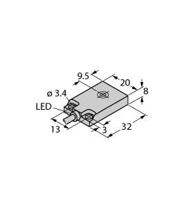 [1608916] Turck Inductive Sensor, In Stainless Steel Housing (BI7-Q08F-AP6X)