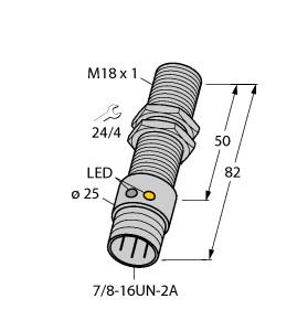[4209397] Turck Inductive Sensor, With Increased Switching Distance (BI8-G18-ADZ30X2-B1331)
