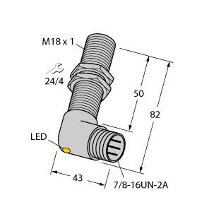 [4209390] Turck Inductive Sensor, With Increased Switching Distance (BI8-G18-ADZ30X2-B1431)