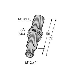 [1535561] Turck Inductive Sensor, With Analog Output (BI8-M18E-LIU-H1141)