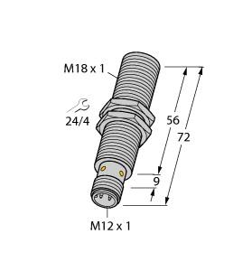 [1535604] Turck Inductive Sensor, With Analog Output (BI8-M18-LI-EXI-H1141)