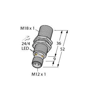 [1644734] Turck Inductive Sensor, With Extended Switching Distance (BI8U-EM18-AP6X-H1141)