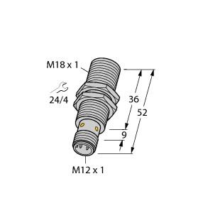 [1634816] Turck Inductive Sensor, For the Food Industry (BI8U-EM18WD-AP6X-H1141)