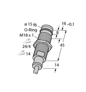 [1688003] Turck Inductive Sensor, For High Pressures (BID2-G180-AP6/S212)