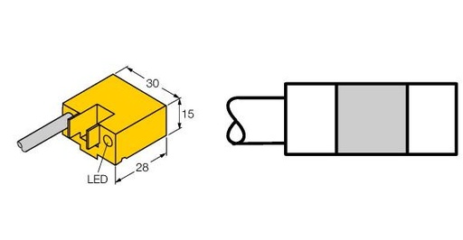 [4480099] Turck Magnetic Field Sensor, For Pneumatic Cylinders (BIM-AKT-AD4X 7M W/KLA-3M)