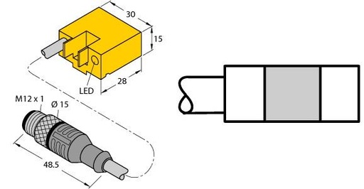[4675097] Turck Magnetic Field Sensor, Magnetic-inductive Proximity Sensor (BIM-AKT-AP6X-0.2-RS4T/S235 W/KLA1)