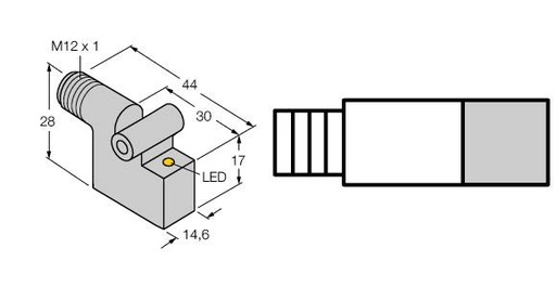 [4421690] Turck Magnetic Field Sensor, For Pneumatic Cylinders (BIM-IKE-AD4X-H1141 W/KLI3)