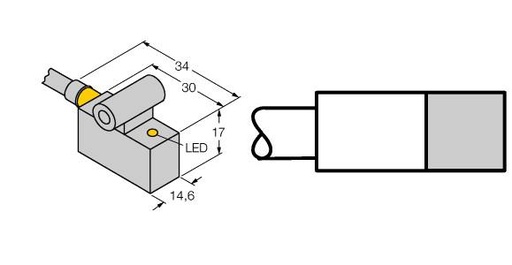 [4621490] Turck Magnetic Field Sensor, For Pneumatic Cylinders (BIM-IKE-AP6X W/KLI3)
