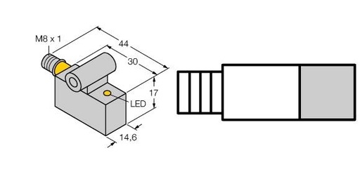 [4621696] Turck Magnetic Field Sensor, For Pneumatic Cylinders (BIM-IKE-AP6X-V1131 W/KLI5)