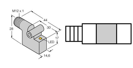 [4482290] Turck Magnetic Field Sensor, For Pneumatic Cylinders (BIM-IKT-AD4X-H1141 W/KLI3)