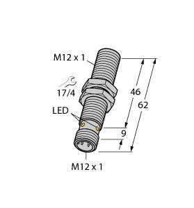 [1074003] Turck Magnetic Field Sensor, Magnetic-inductive Proximity Sensor (BIM-M12E-Y1X-H1141)