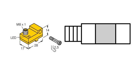 [4685800] Turck Magnetic Field Sensor, For Pneumatic Cylinders (BIM-NST-AP6X-V1131)