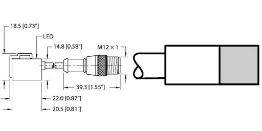 [4625490] Turck Magnetic Field Sensor, For Pneumatic Cylinders (BIM-PSM-AP6X-0.2-RS4T W/O BKT)